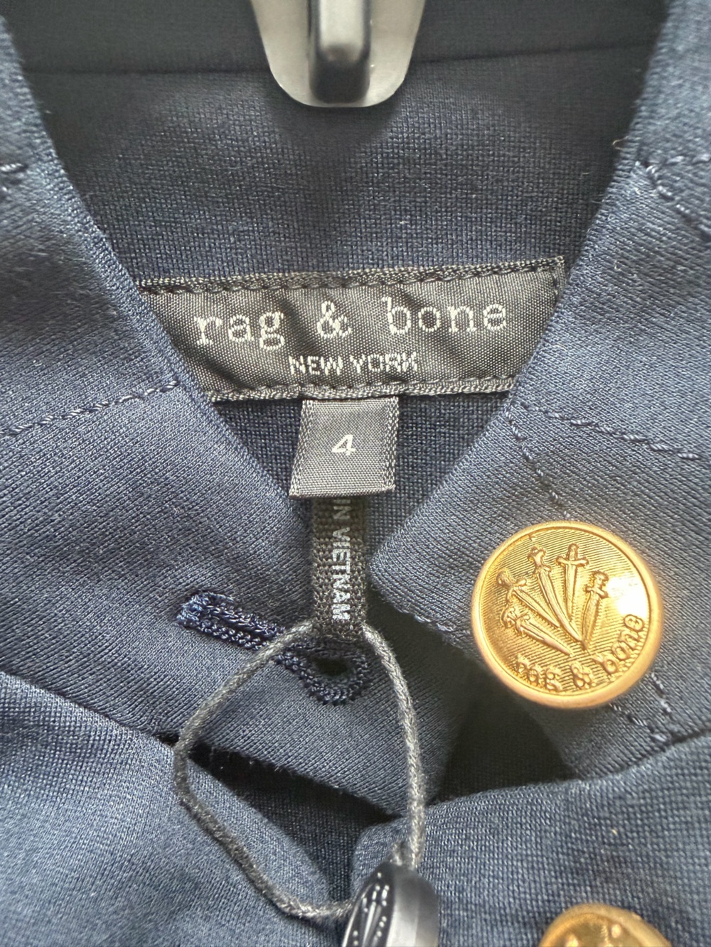 rag & bone NWT Slade Navy Blazer with Gold Buttons - Picture 9 of 13